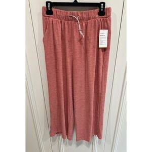 Old Navy Active Go Dry Pull On Pants Coral Wide Leg Relaxed Travel Athleisure